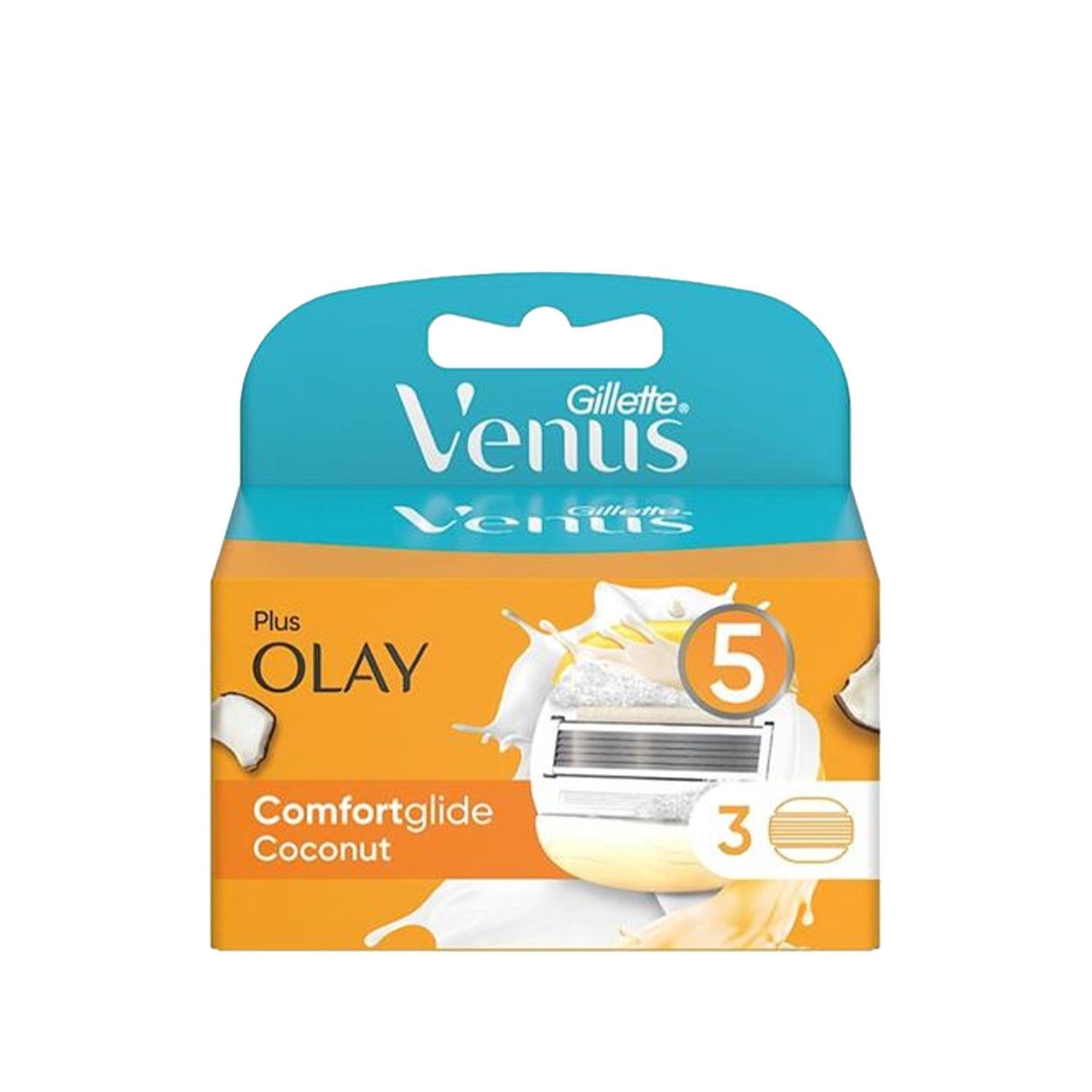Gillette Venus & Olay Comfortglide Women's Razor Blades - 3 Pack, Smooth Shaving, Comfortable, Compatible with Venus Razors