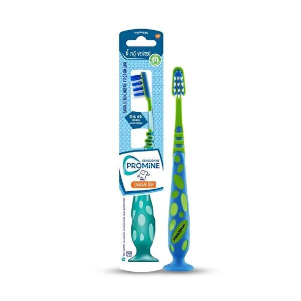 Sensodyne Promine Children's Toothbrush for Mixed Dentition - Ergonomic Handle, Gentle Cleaning for Kids 6+ Years