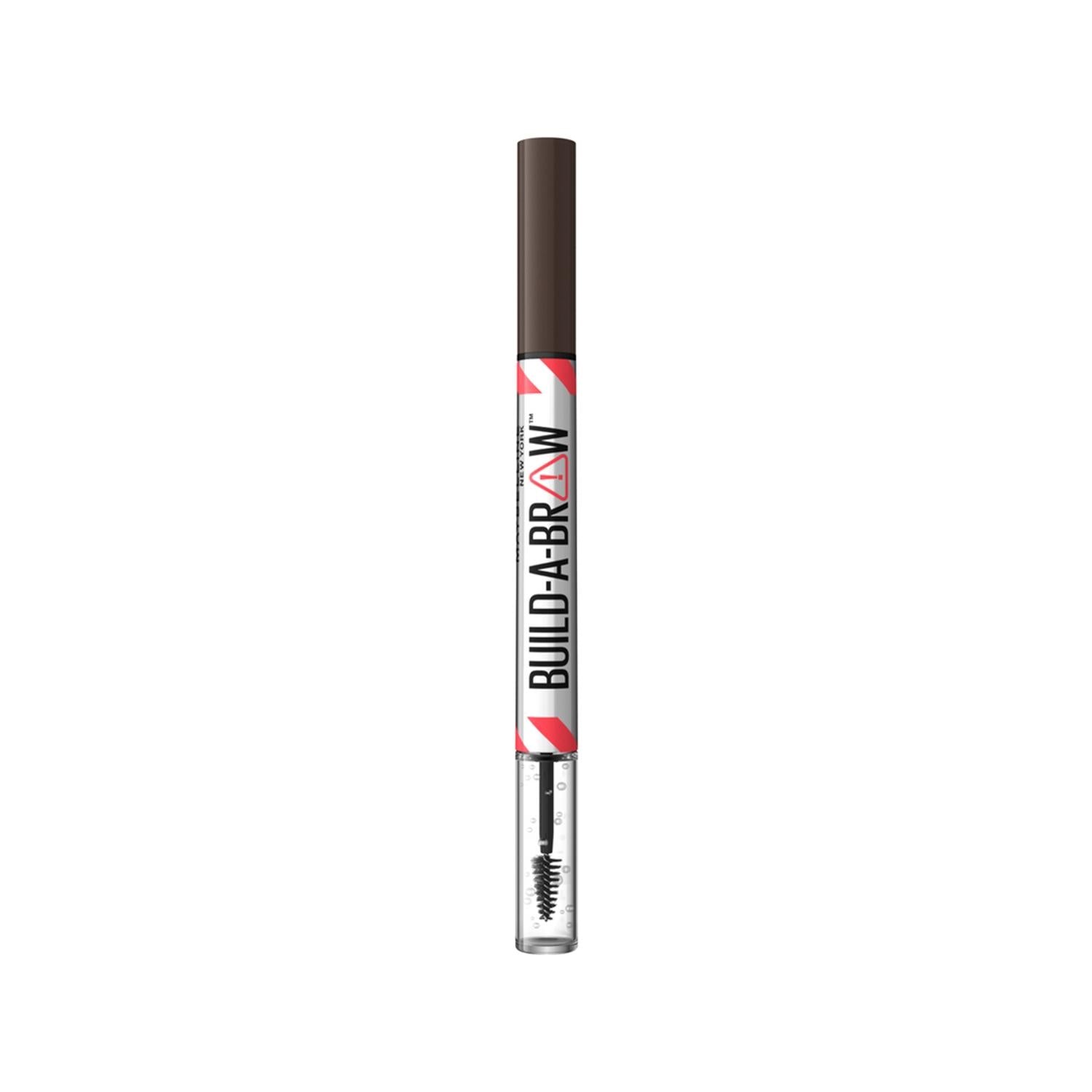 Maybelline New York Build a Brow 2-in-1 Eyebrow Pencil and Gel - Deep Brown, Enhances Natural Eyebrow Shape