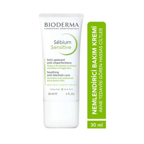 Bioderma Sebium Sensitive 30 Ml - Sensitive Skin Care for Acne-Prone Skin, Hypoallergenic & Fragrance-Free