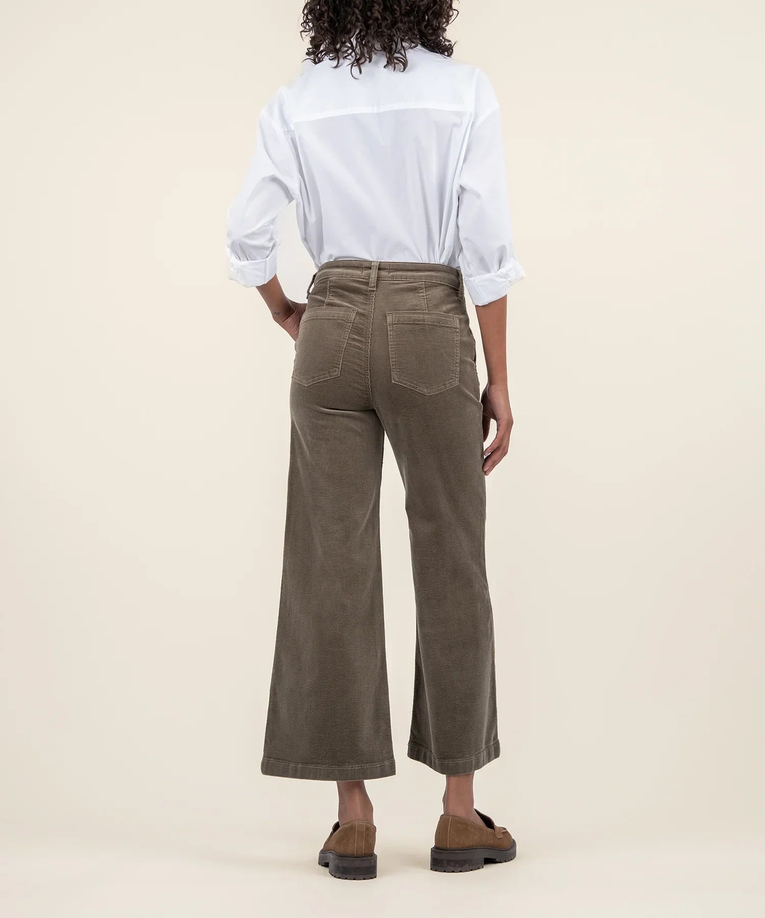 KADOU BOUTIQUE Meg Corduroy Wide Leg Pants — lifestyle context