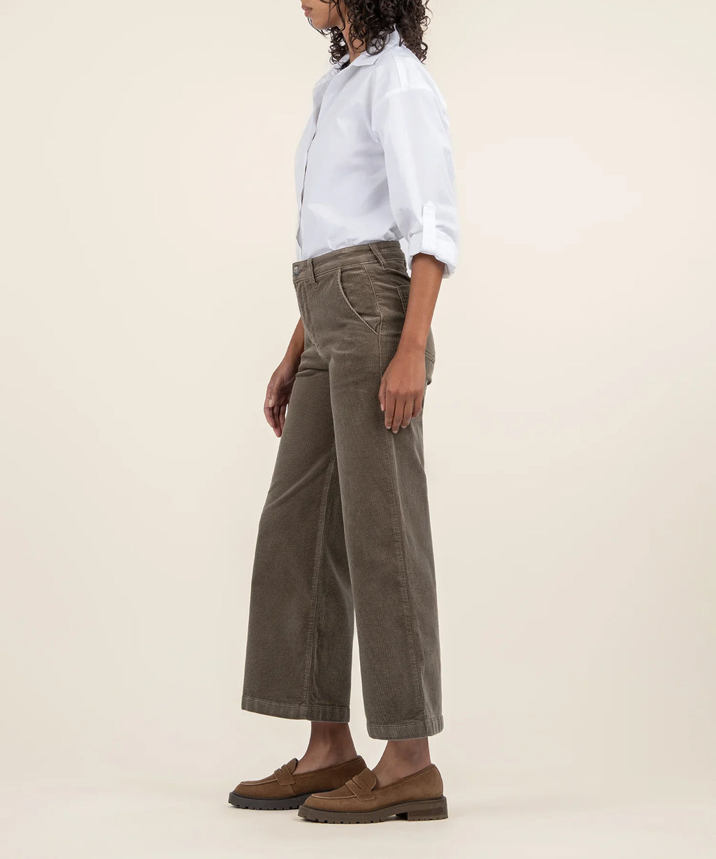 KADOU BOUTIQUE Meg Corduroy Wide Leg Pants — detail close-up