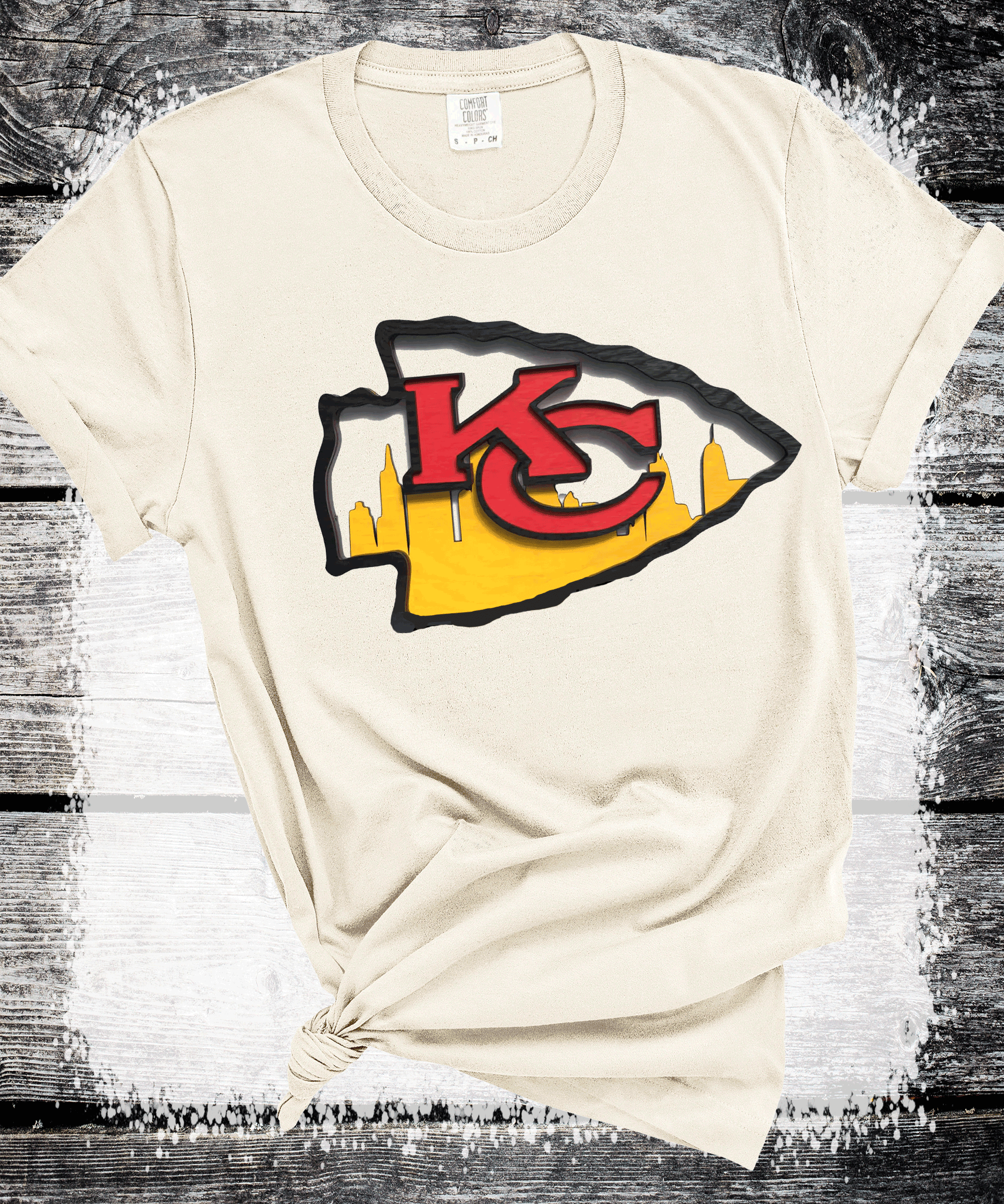 A Blessed Texas Mess Boutique Super Bowl Kansas City Football Chiefs T-Shirt, KC Football Tee, Game Day… — lifestyle worn / used context