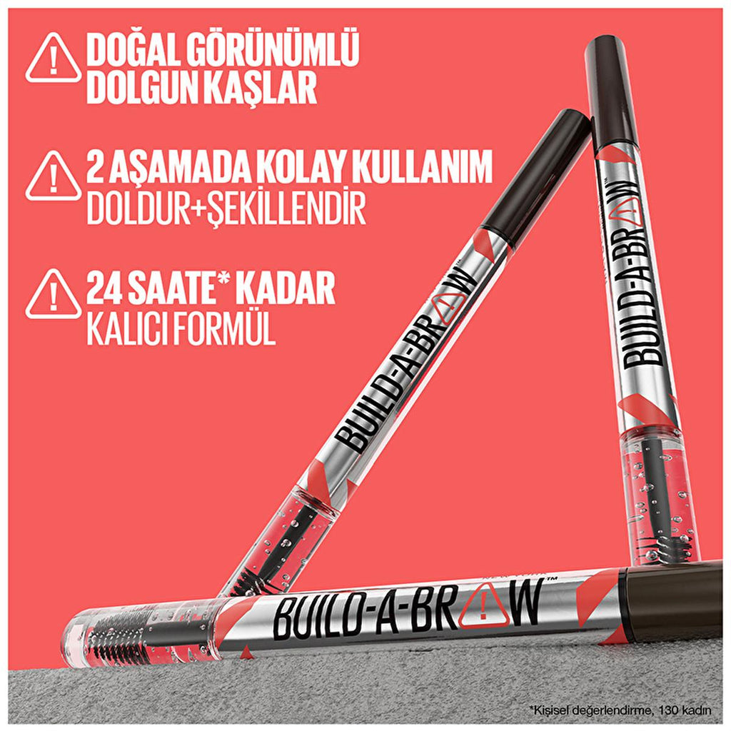 Maybelline Build a Brow 2-in-1 Eyebrow Pencil & Gel - Long-Lasting, Smudge-Proof Eyebrow Makeup Solution