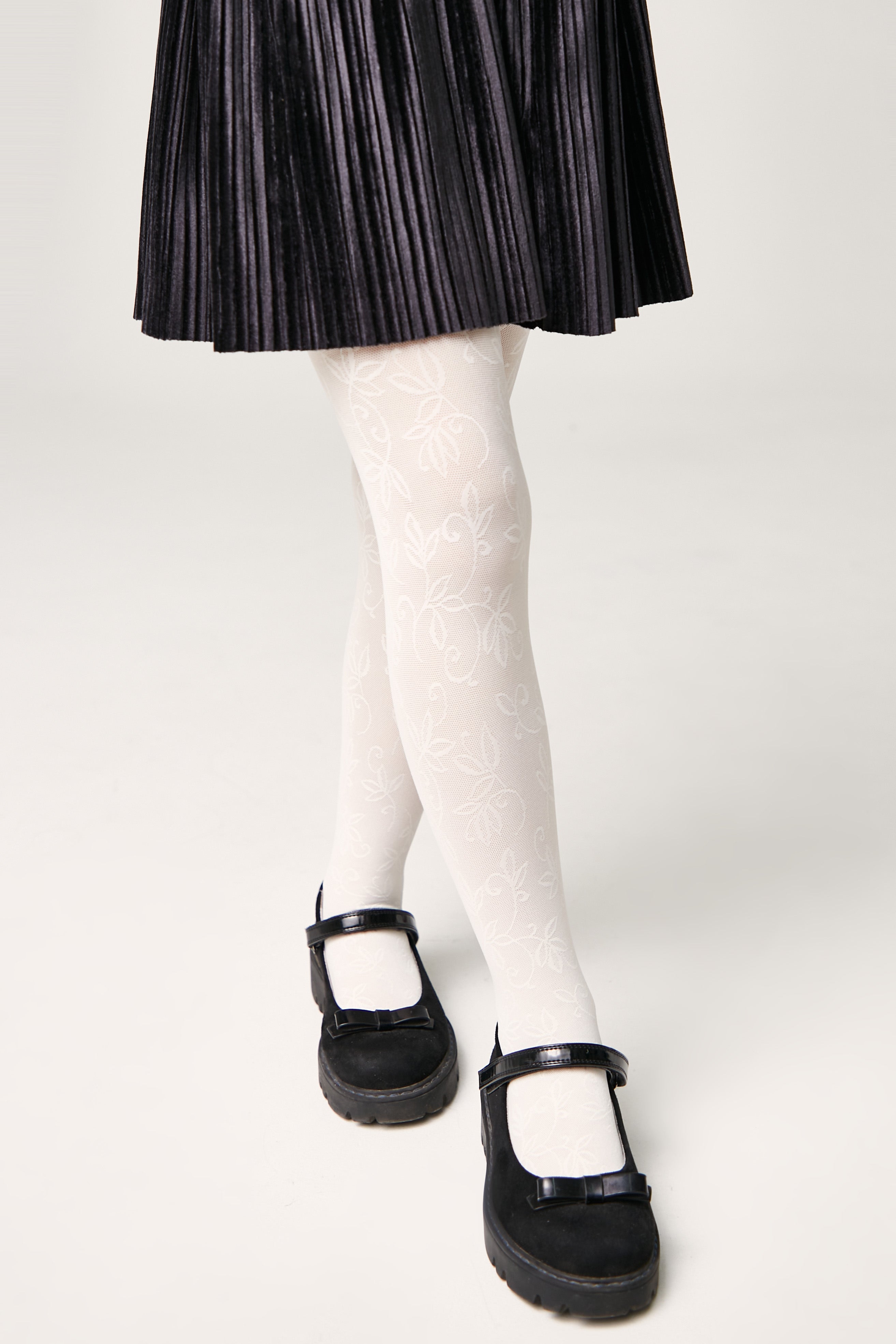 TheRanok.com Conte Tights for girls Ketty 40 Den - Floral Pattern — feature highlight