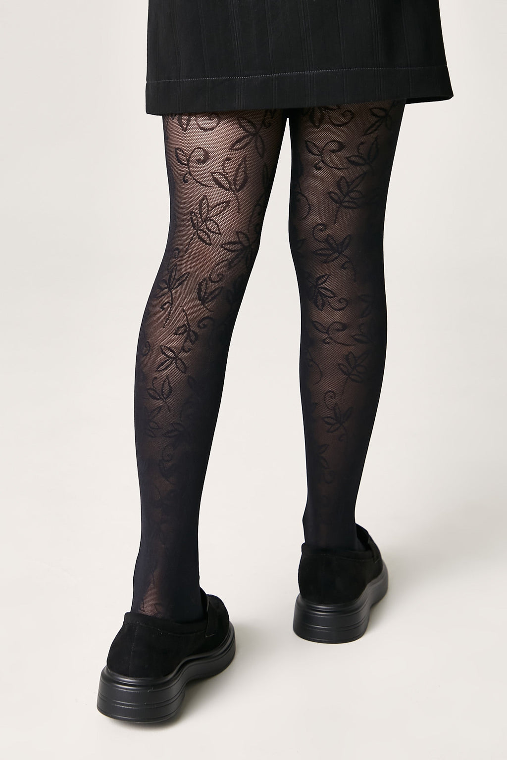 TheRanok.com Conte Tights for girls Ketty 40 Den - Floral Pattern — back view