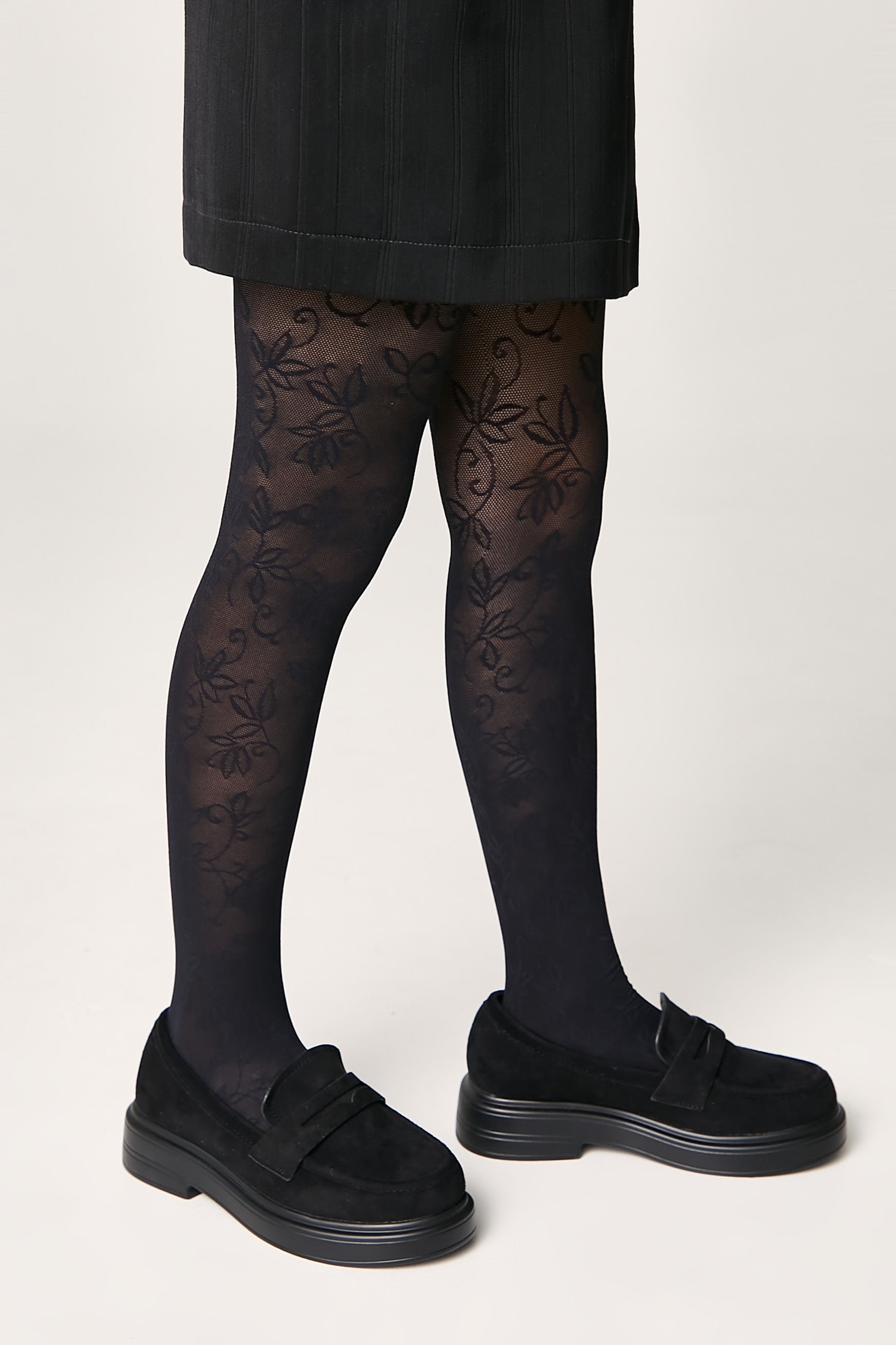 TheRanok.com Conte Tights for girls Ketty 40 Den - Floral Pattern — alternative angle