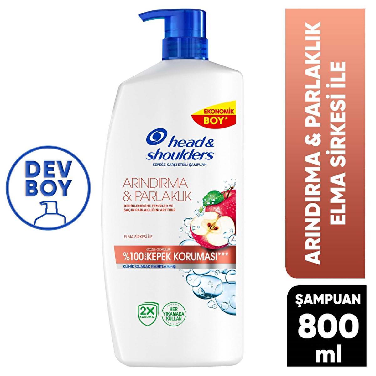 Head & Shoulders Apple Cider Vinegar Shampoo: Clarifying Anti-Dandruff, pH Balanced, Dermatologically Tested for Healthy Scalp & Shiny Hair