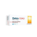 Debin Vitamin D3 and K2 Supplement - 60 Capsules for Bone Health and Immune Support
