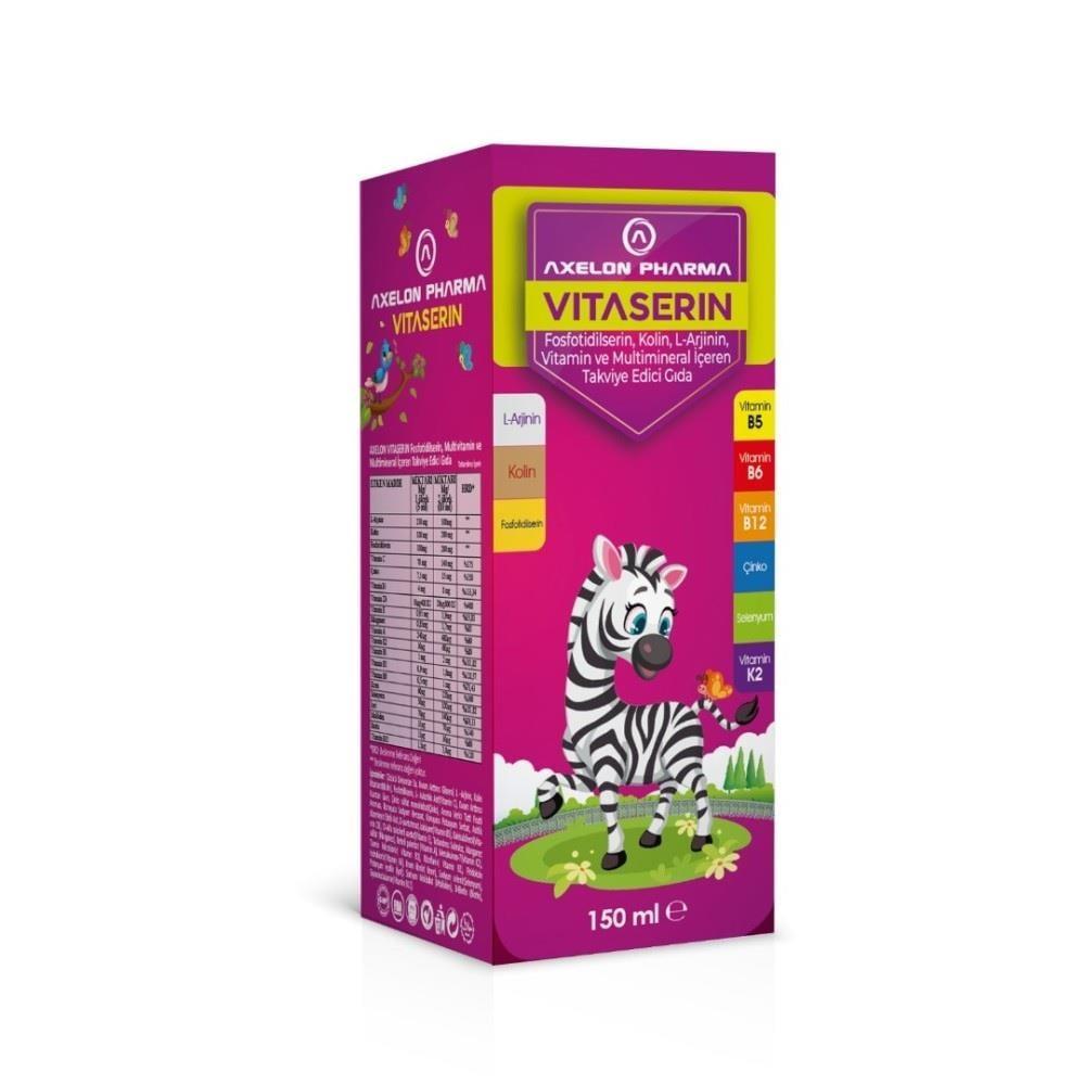 Vitaserin Syrup - Liquid Vitamins and Minerals for Kids and Adults, 150ml, Mixed Fruit Flavor