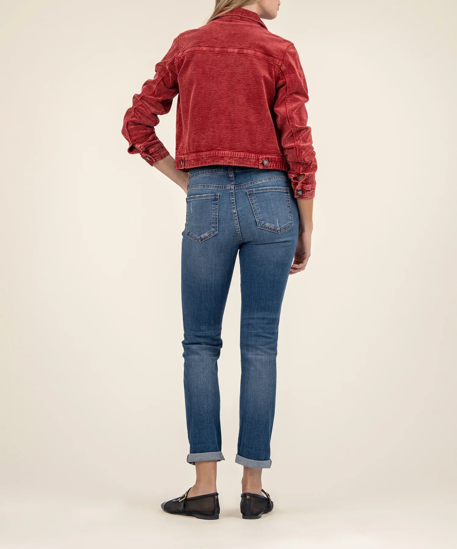 KADOU BOUTIQUE Julie Corduroy Crop Jacket — lifestyle context
