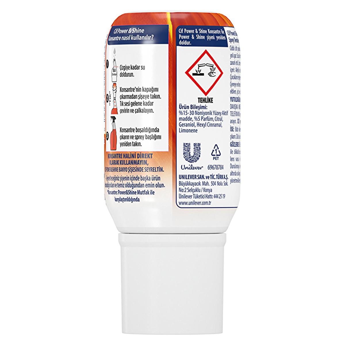 Cif Cif Power & Shine Concentrate - Refillable Kitchen Cleaning Solution with Cleanboost Technology