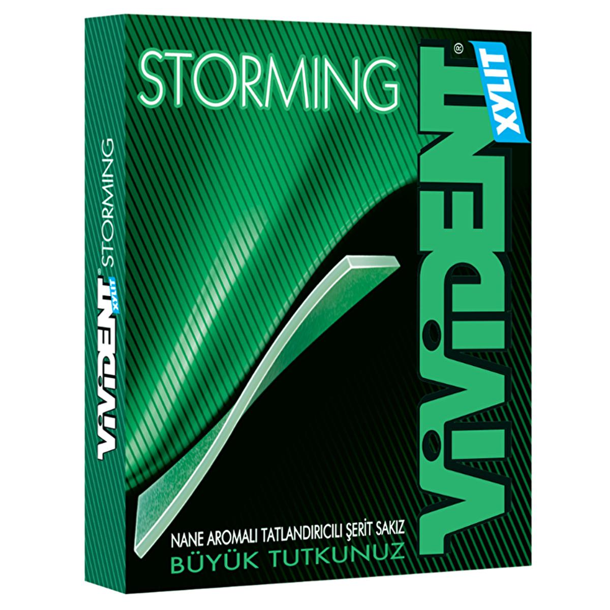 Vivident Storming Sakõz Nane Aromalõ 33 gr - Refreshing Mint Chewing Gum with Unique Packaging