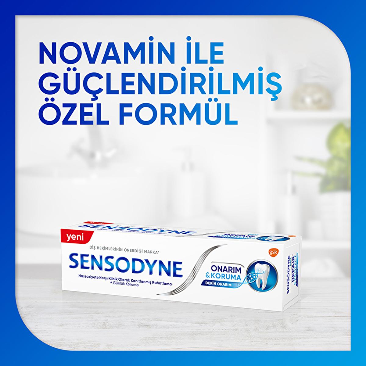 Sensodyne Desensitizing Toothpaste for Sensitive Teeth Repair - 2.54 fl oz, NovaMin Technology, Whitening Benefits