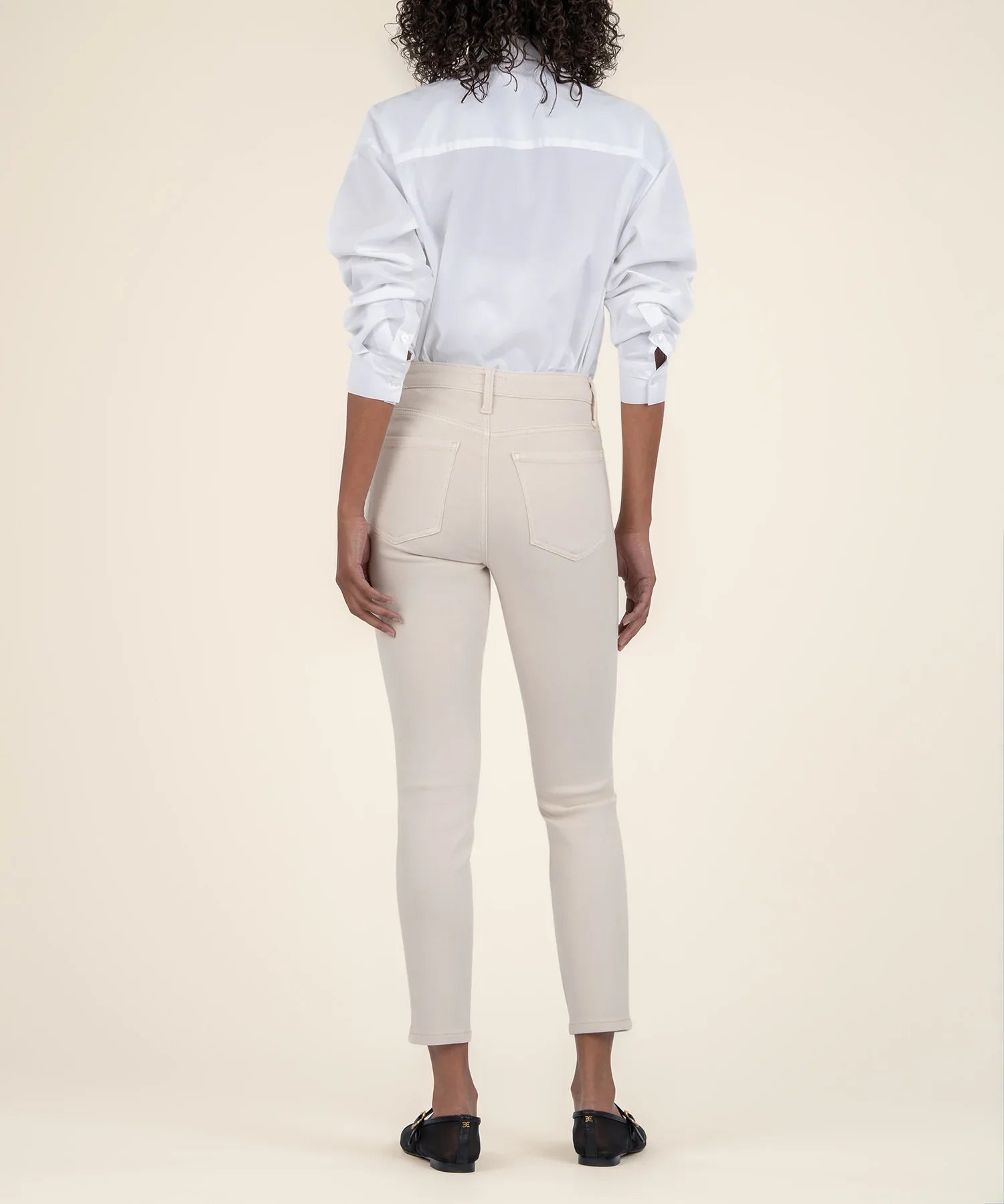 KADOU BOUTIQUE Charlize High Rise Cigarette Leg Pants — in-use photo
