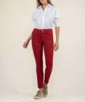 KADOU BOUTIQUE Charlize High Rise Cigarette Leg Pants — detail close-up