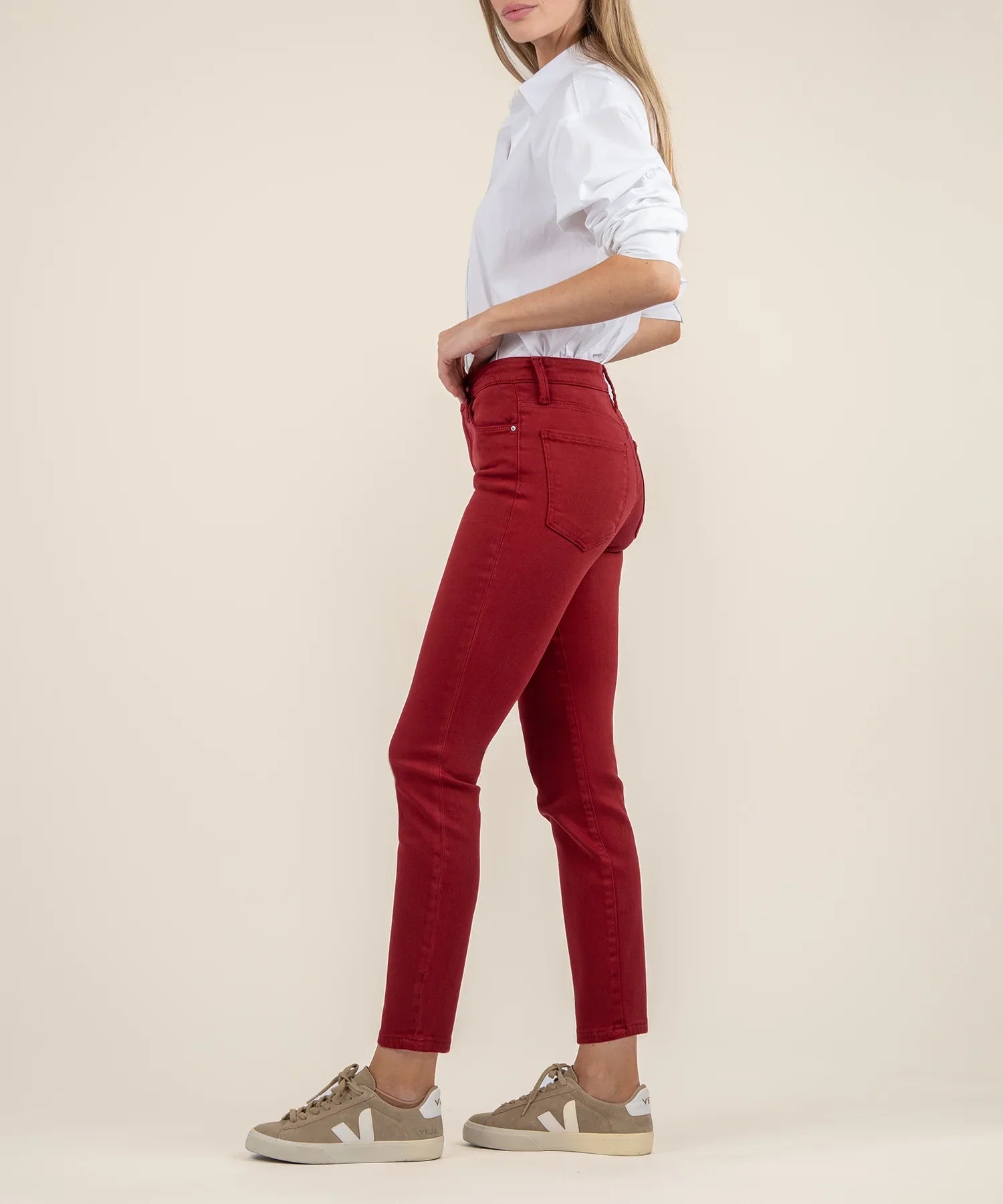 KADOU BOUTIQUE Charlize High Rise Cigarette Leg Pants — side view