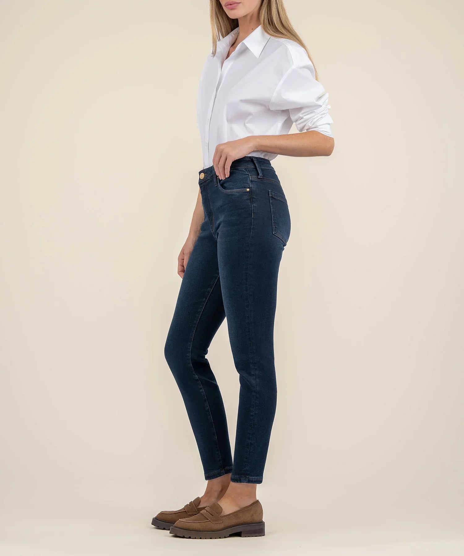 KADOU BOUTIQUE Charlize High Rise Cigarette Leg Pants — comparison shot