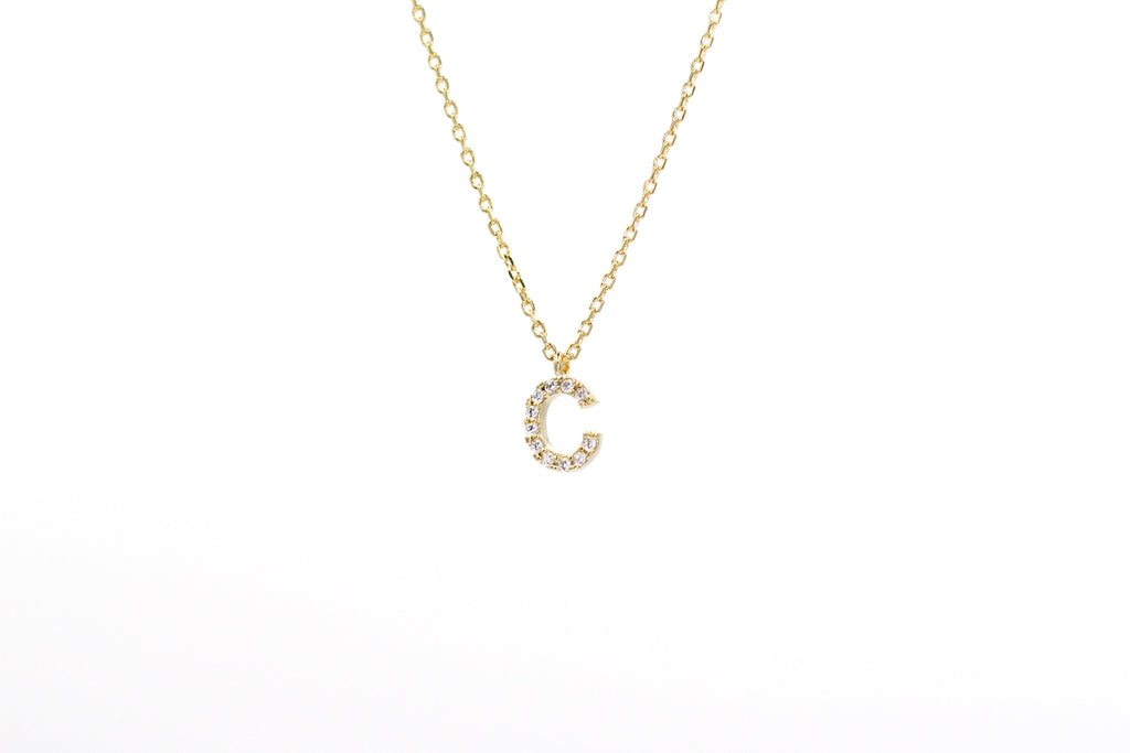 KADOU BOUTIQUE Cubic Zirconia Letter Necklace — lifestyle context