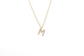 KADOU BOUTIQUE Cubic Zirconia Letter Necklace — main product shot