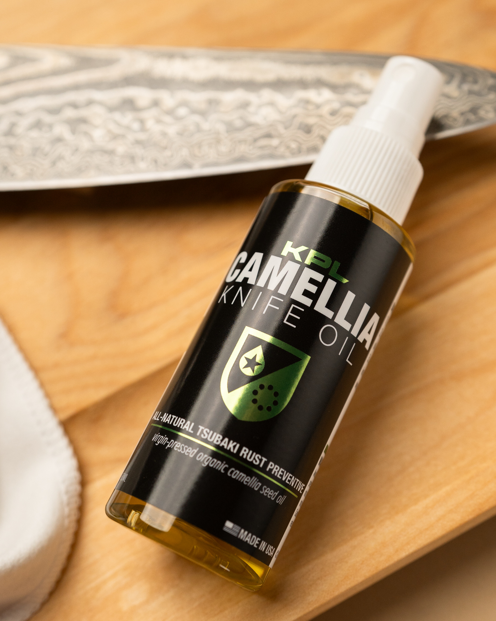 Organic Camellia Kitchen Knife Oil - Carbon Steel and Cast Iron – Knife Pivot Lube, view 5