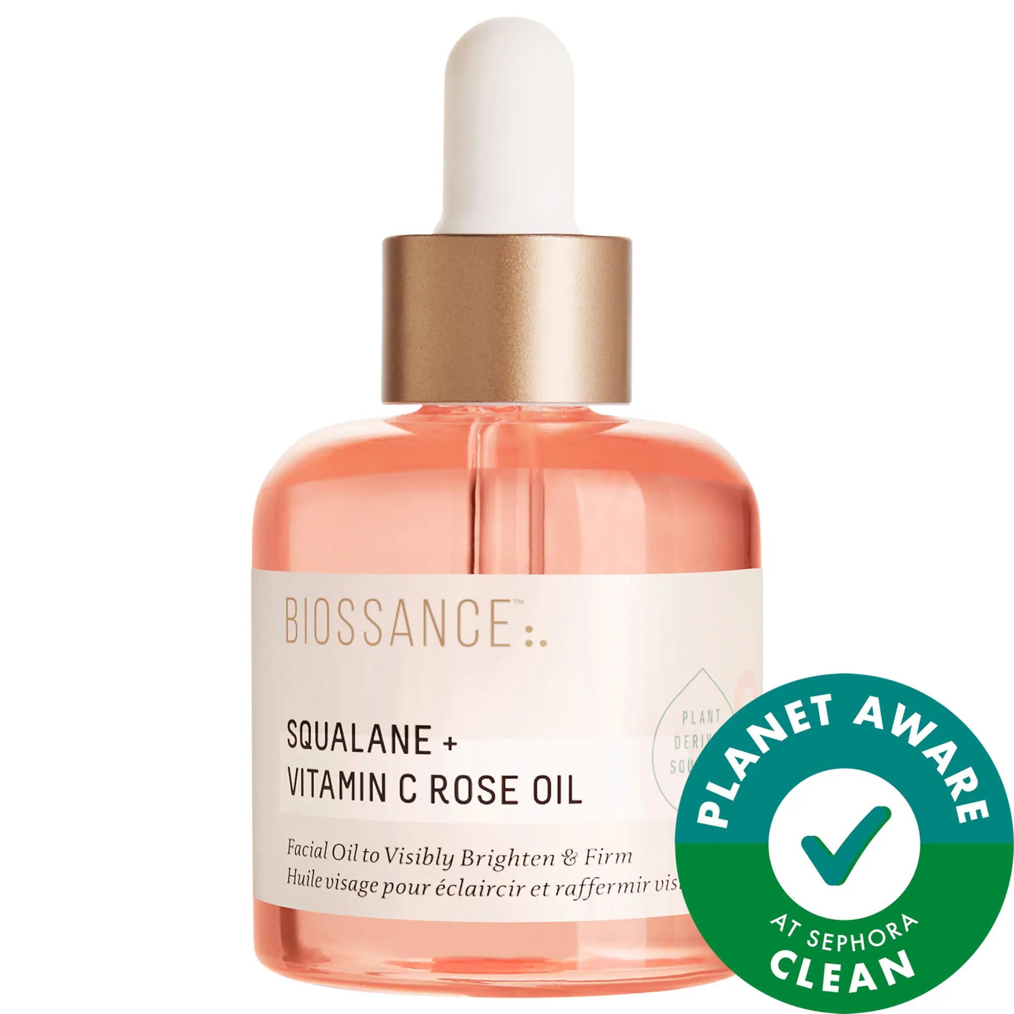 Drunk Elephant Vitamin C Rose Brightening and Firming Face Oil + Squalane - Vegan, Cruelty-Free Face Serum for Radiant Skin