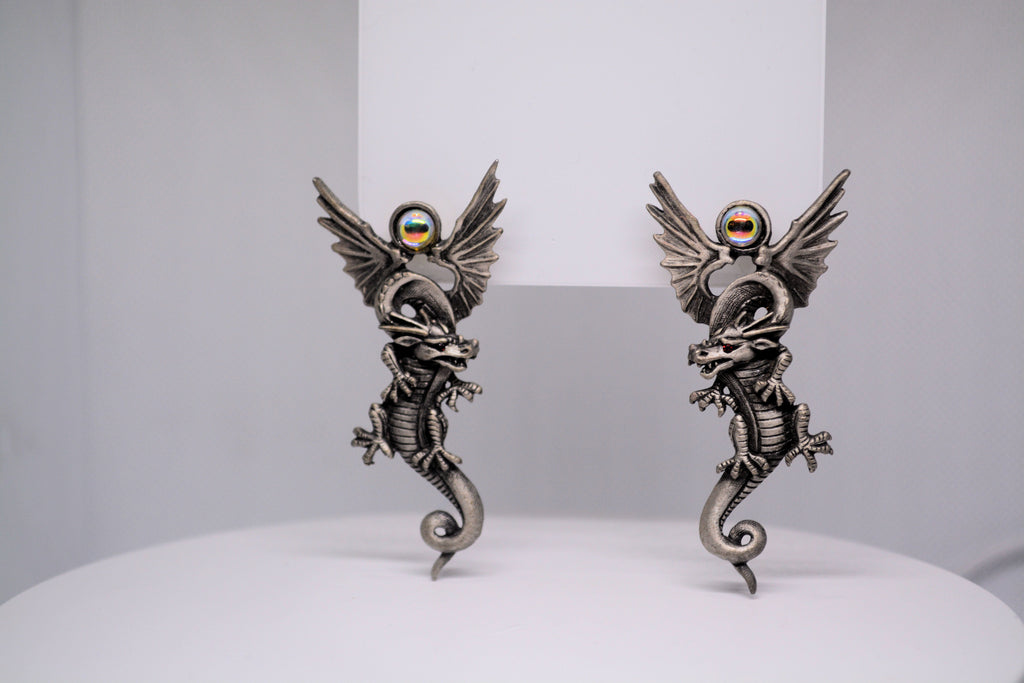 Just Neat Stuff Dragon Earrings — lifestyle context