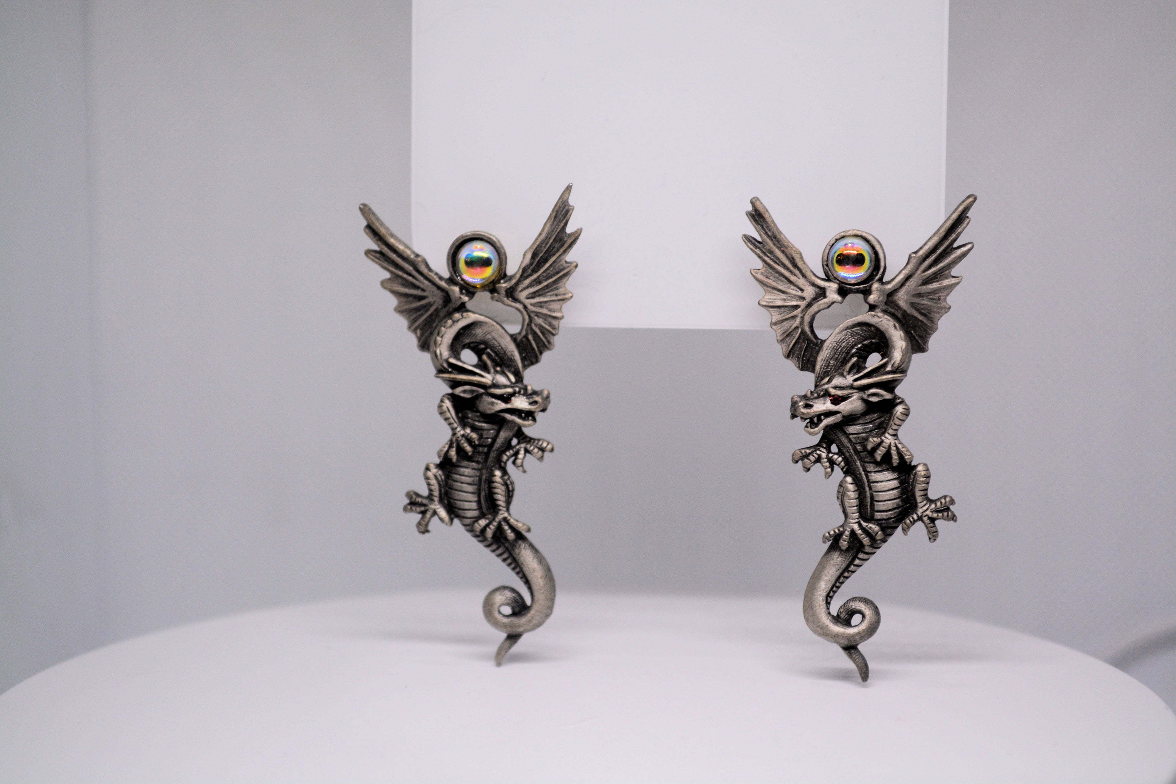 Just Neat Stuff Dragon Earrings — lifestyle context