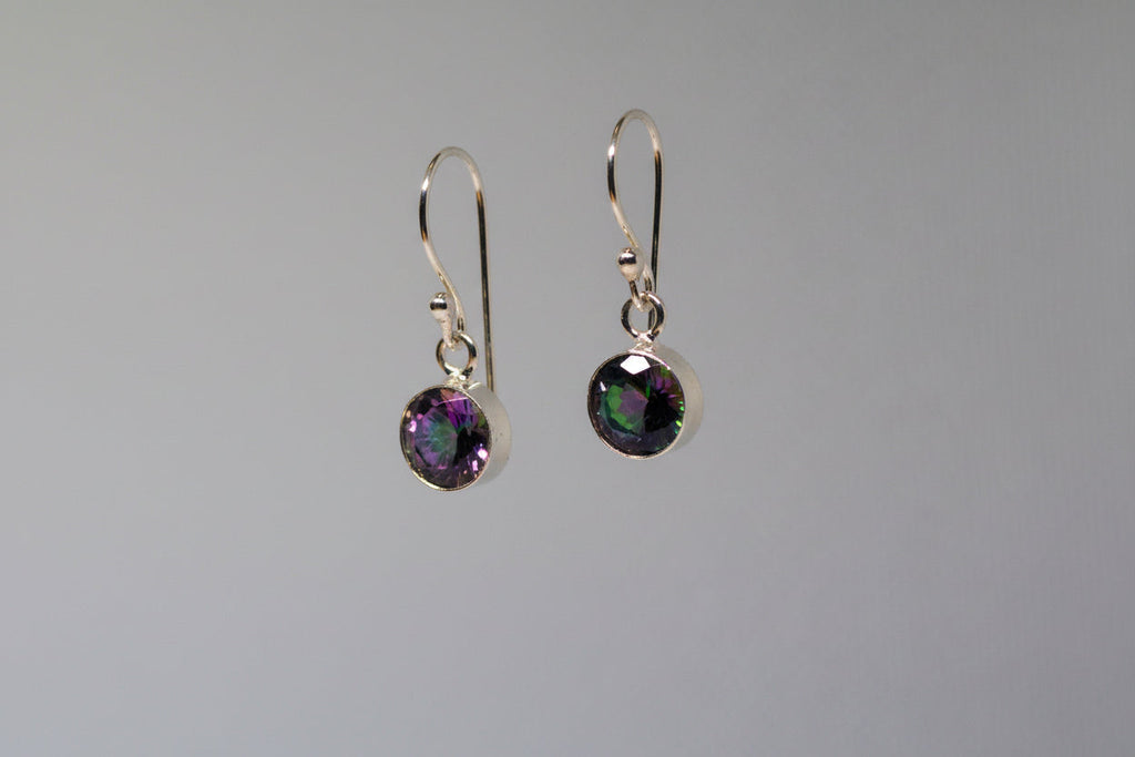 Just Neat Stuff Mystic Topaz earrings — side view