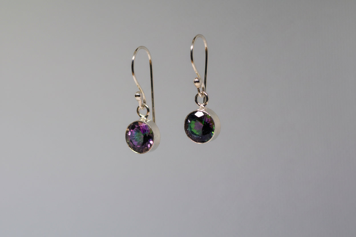 Just Neat Stuff Mystic Topaz earrings — side view