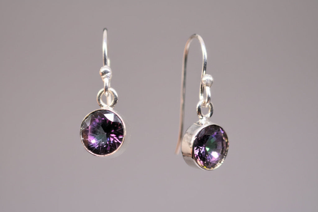 Just Neat Stuff Mystic Topaz earrings — in-use photo