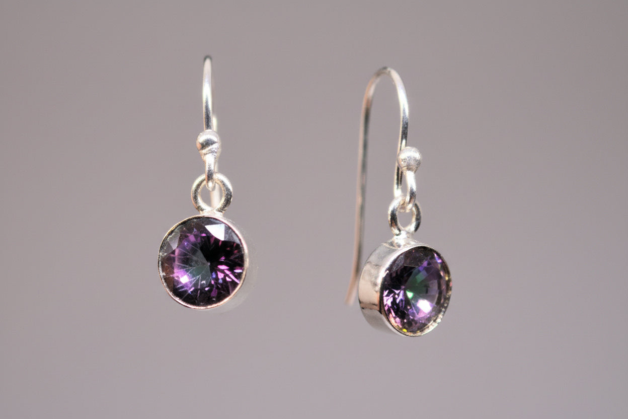 Just Neat Stuff Mystic Topaz earrings — in-use photo