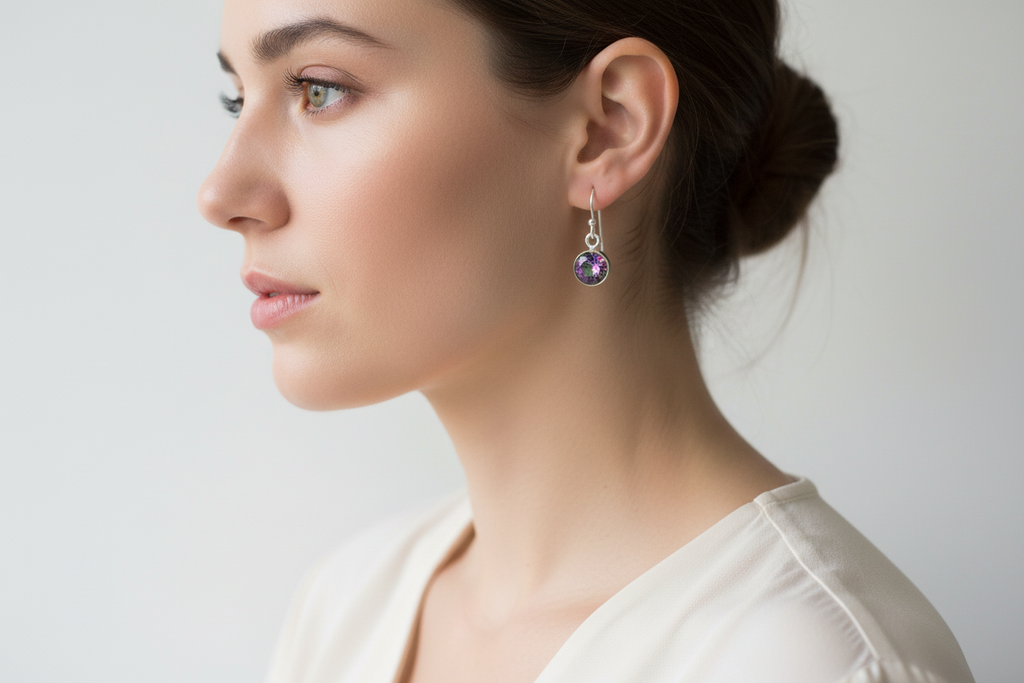 Just Neat Stuff Mystic Topaz earrings — alternative angle