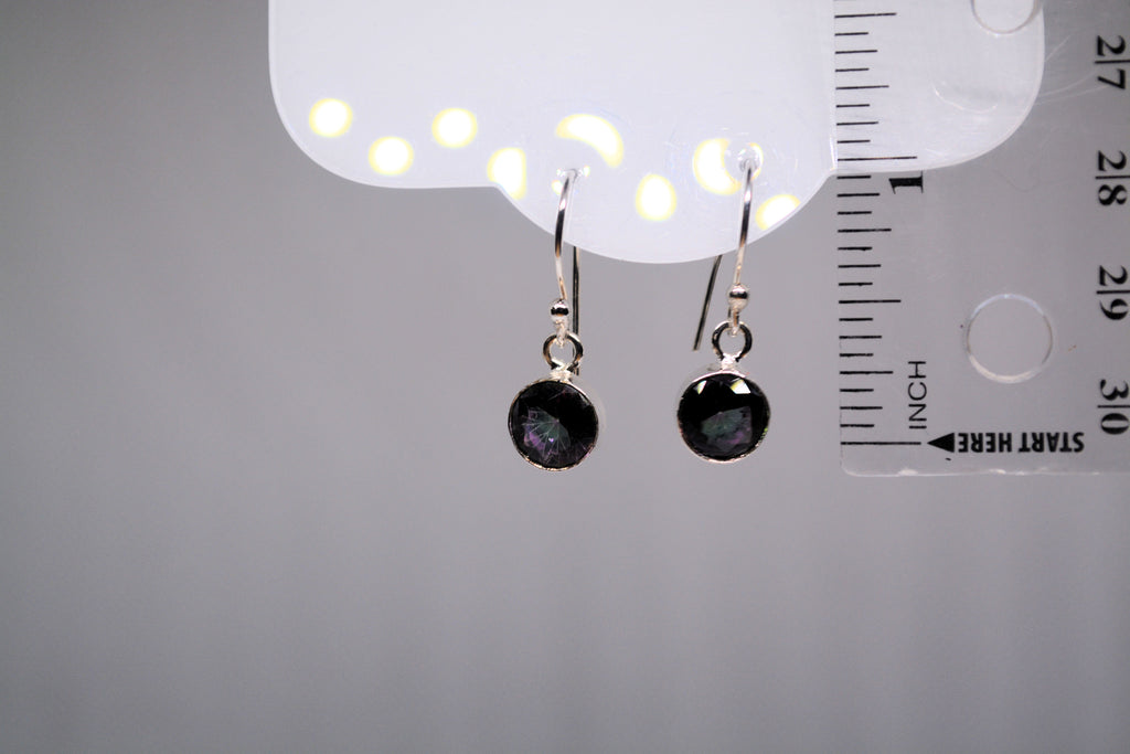 Just Neat Stuff Mystic Topaz earrings — size reference
