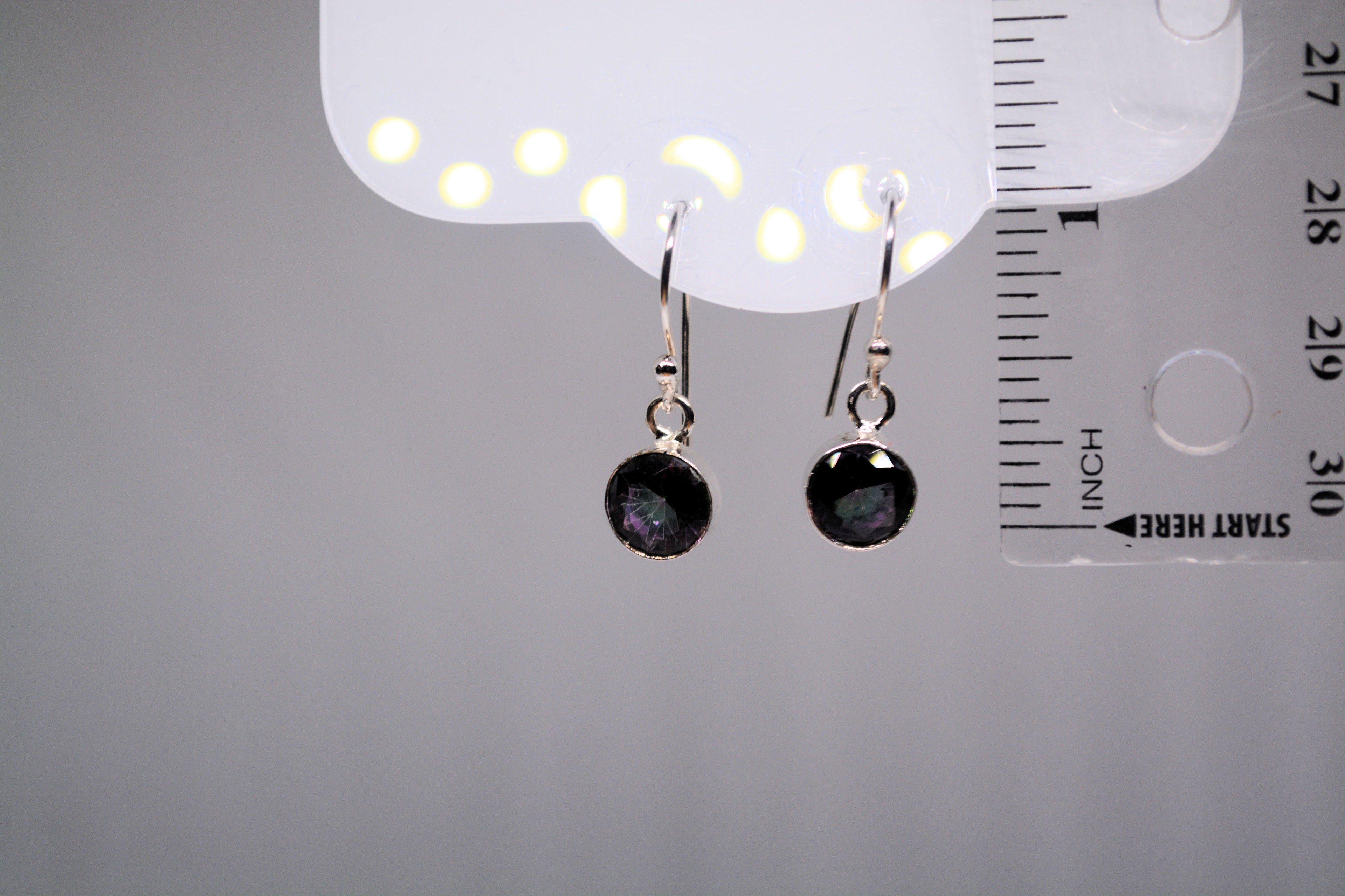Just Neat Stuff Mystic Topaz earrings — size reference