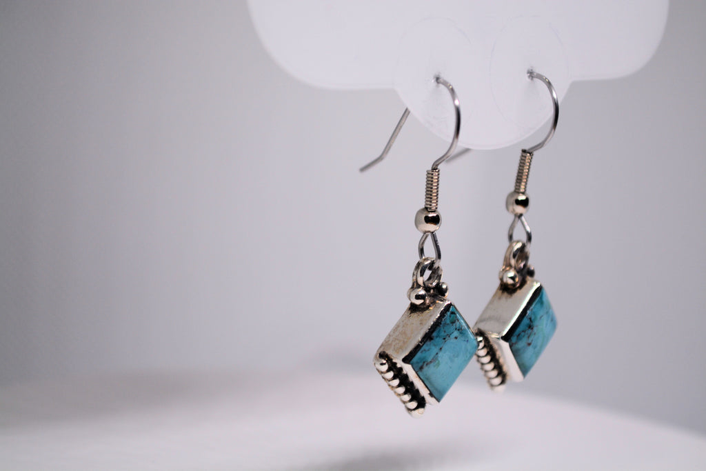 Just Neat Stuff Turquoise square drops — main product shot