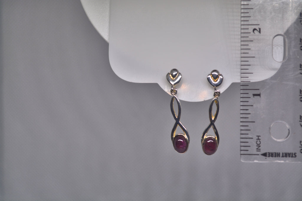 Just Neat Stuff Garnet oval Swirl Earrings — lifestyle context