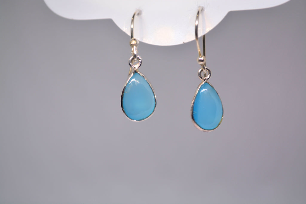 Just Neat Stuff Blue Chalcedony Earrings — lifestyle context