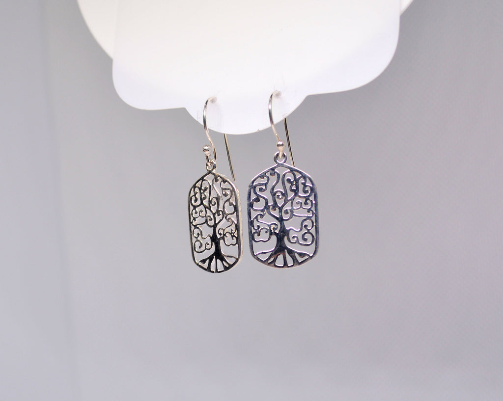 Just Neat Stuff Filigree Tree of Life Drop Dangle Earrings — main product shot