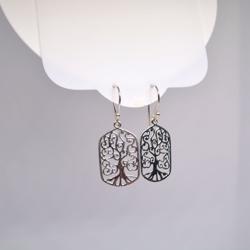 Just Neat Stuff Filigree Tree of Life Drop Dangle Earrings — lifestyle context