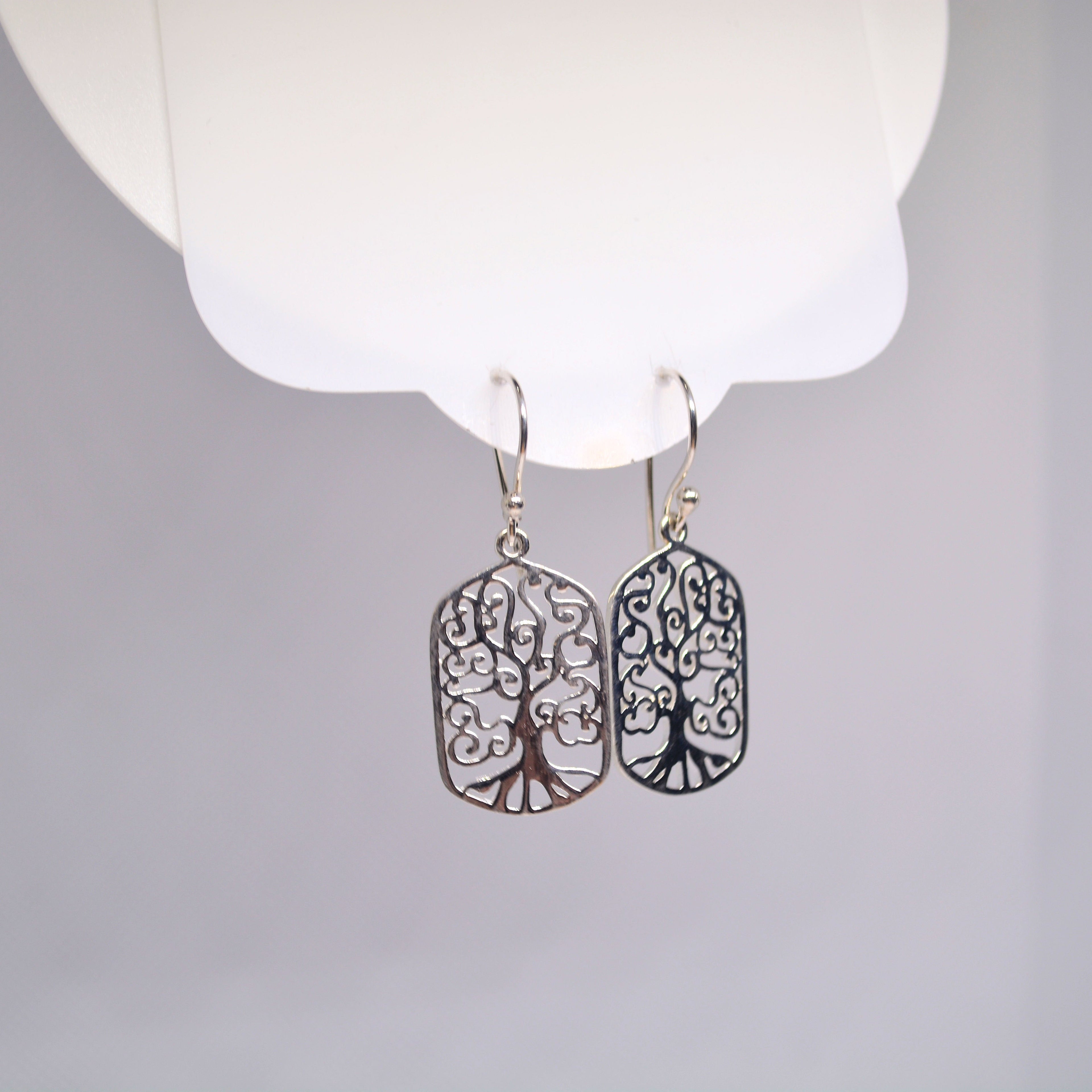 Just Neat Stuff Filigree Tree of Life Drop Dangle Earrings — lifestyle context