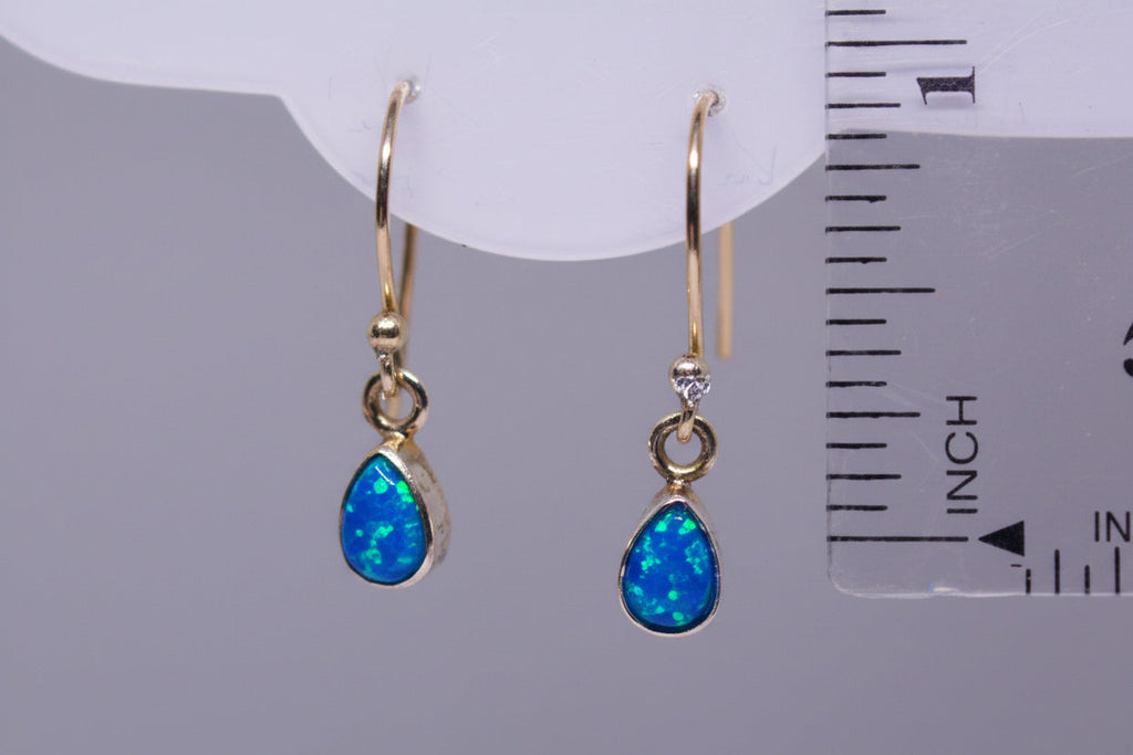 Just Neat Stuff Blue Opal Teardrops — alternative angle