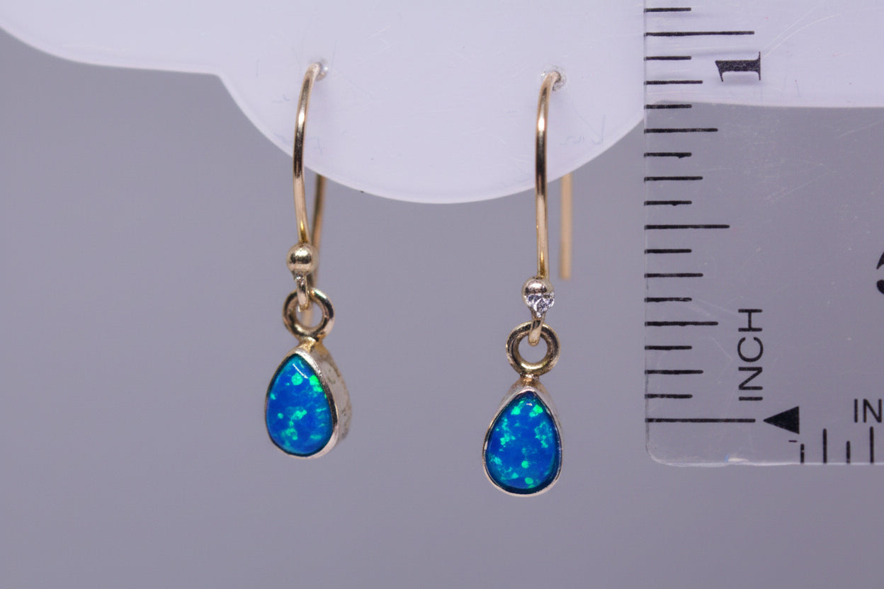Just Neat Stuff Blue Opal Teardrops — alternative angle