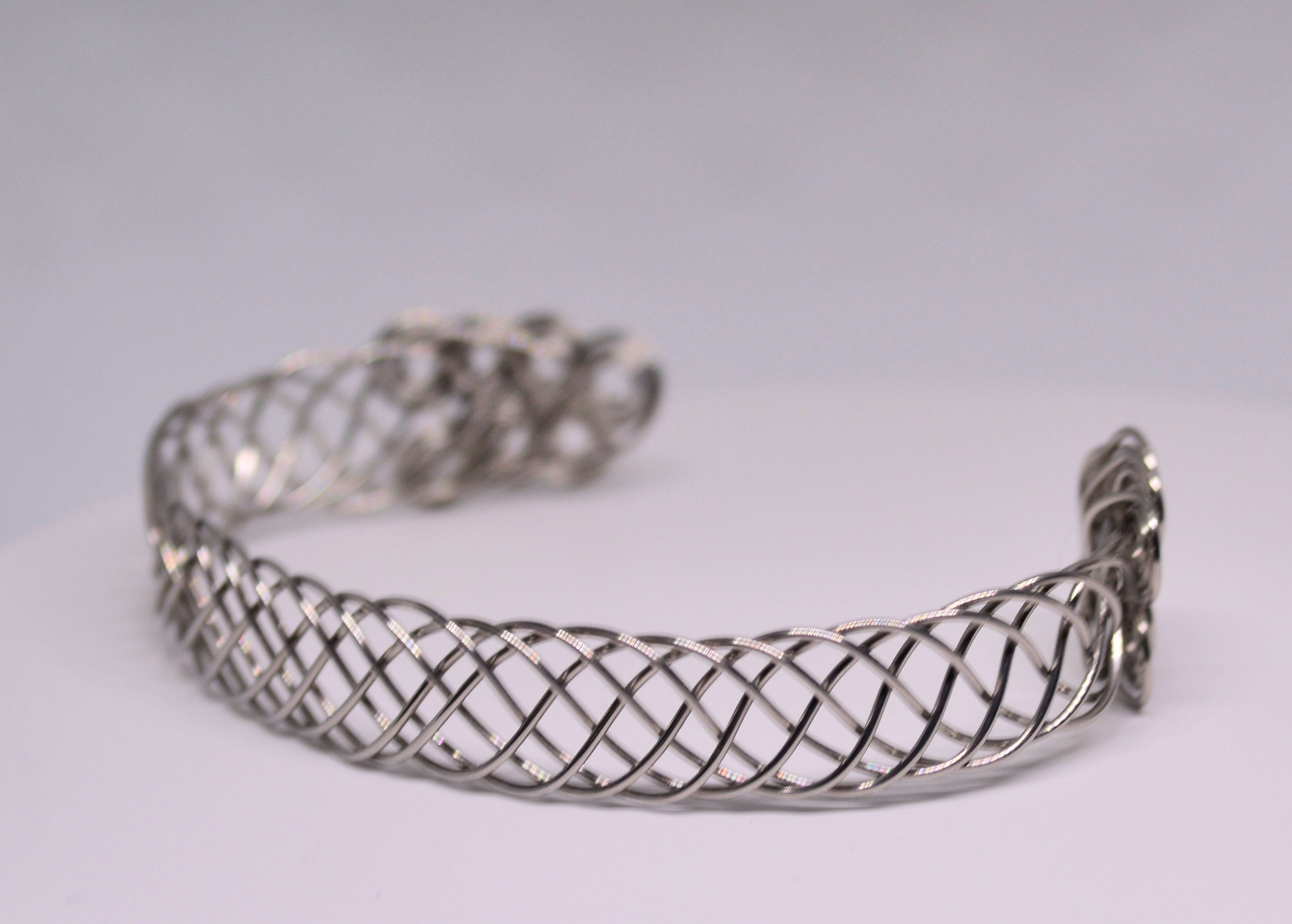 Just Neat Stuff Braided Silver Bracelet — detail close-up