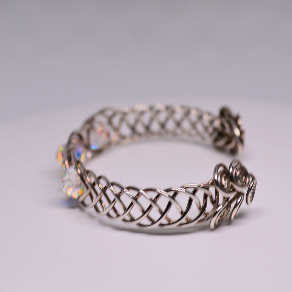 Just Neat Stuff Braided Silver Bracelet — side view