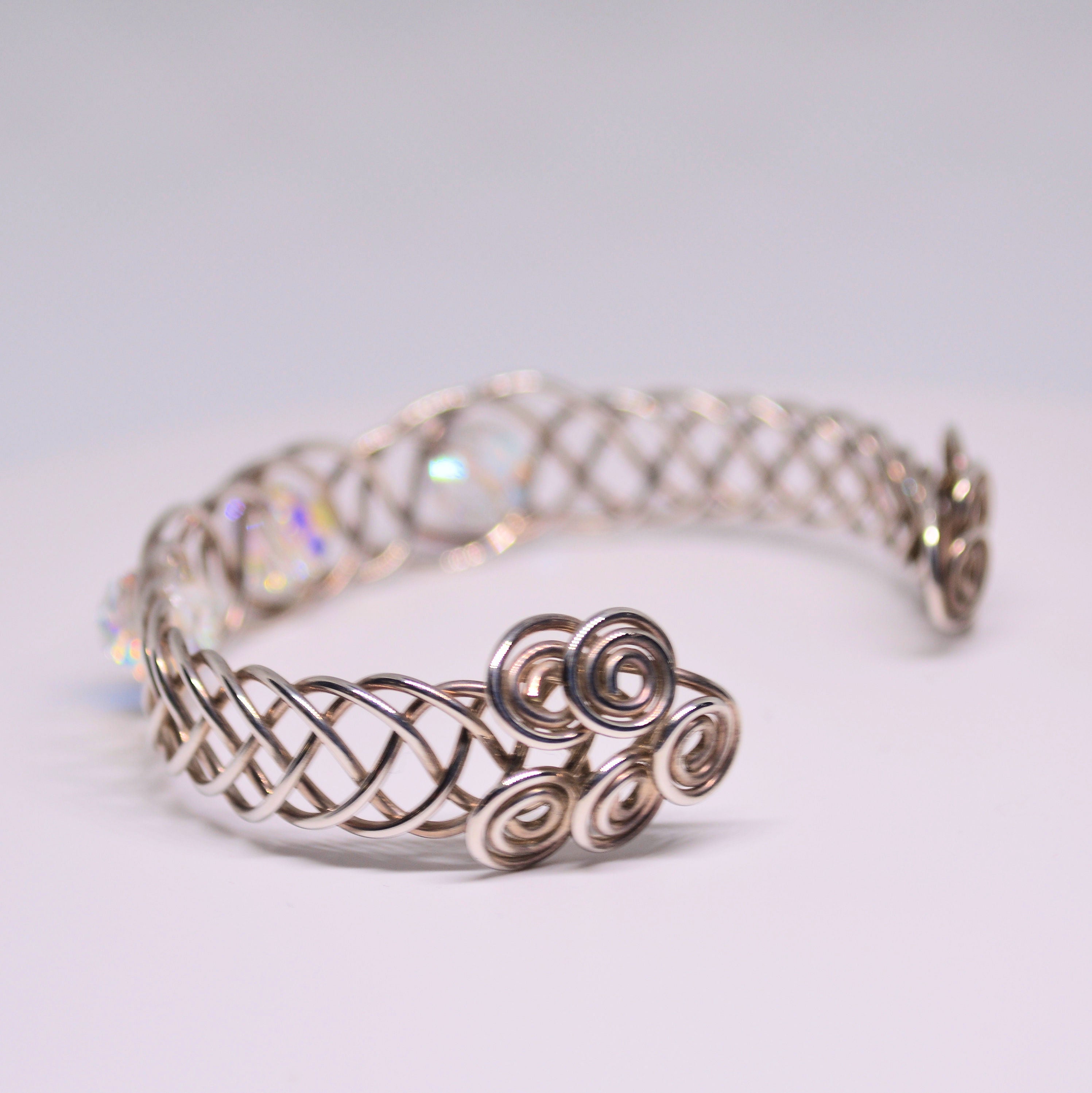 Just Neat Stuff Braided Silver Bracelet — back view