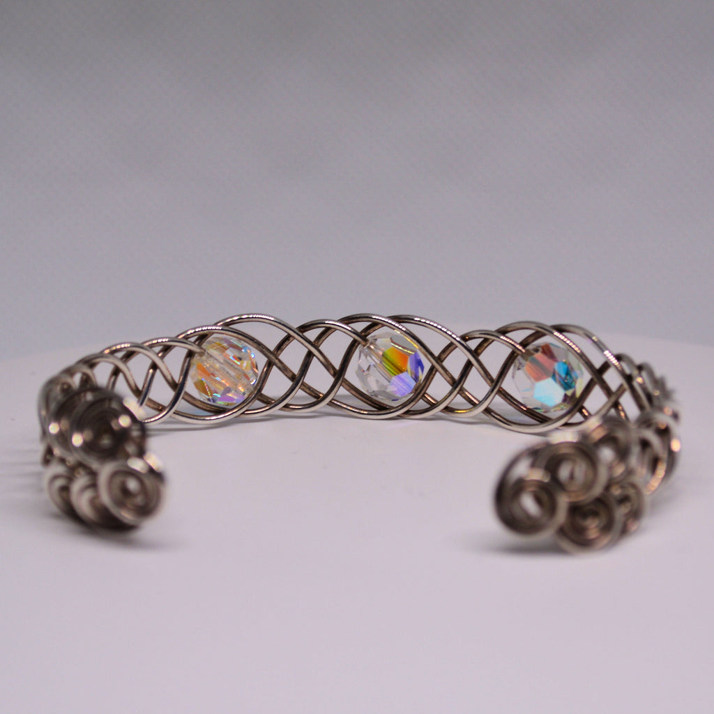 Just Neat Stuff Braided Silver Bracelet — in-use photo