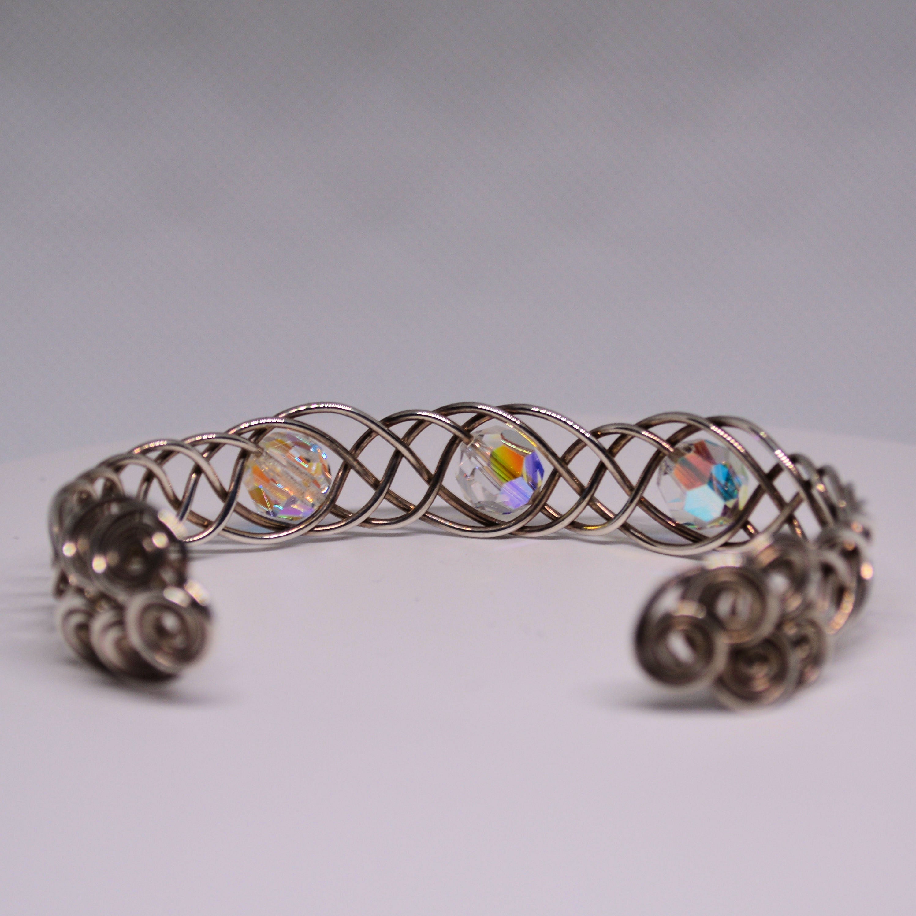 Just Neat Stuff Braided Silver Bracelet — in-use photo
