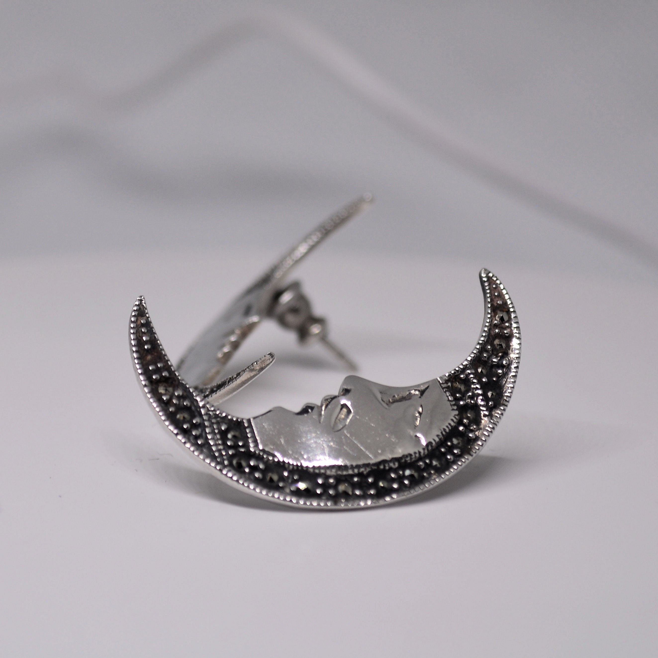 Just Neat Stuff Moon Earrings — main product shot