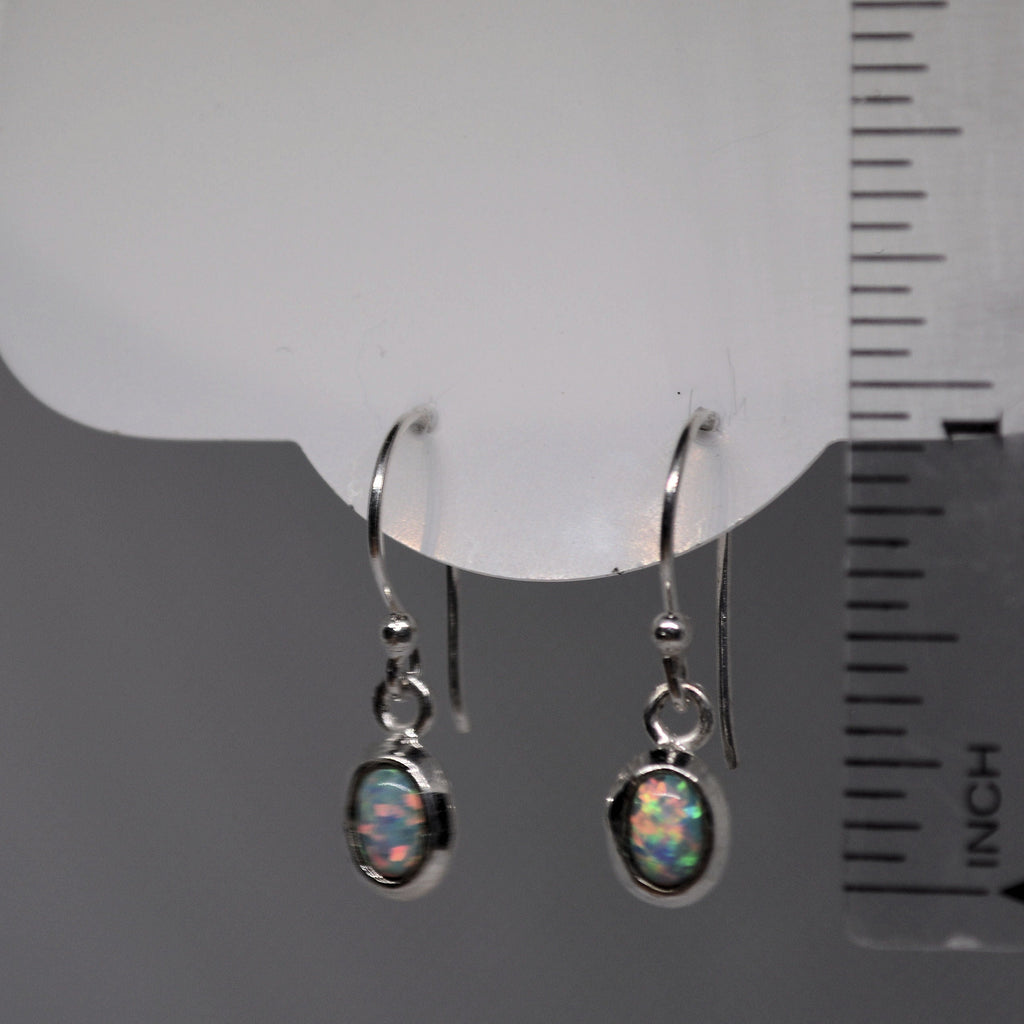 Just Neat Stuff White Opal Earrings — side view